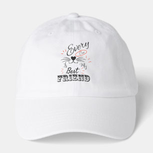 Every Cat Is My Best Friend – Cute Minimal Cat Lov Hat