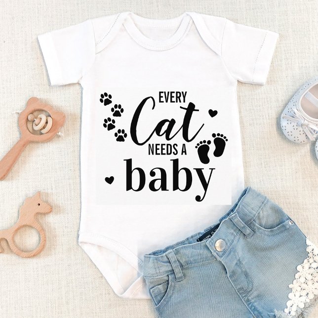 Every Cat Needs A Baby Pregnancy Announcement Baby Bodysuit (Creator Uploaded)