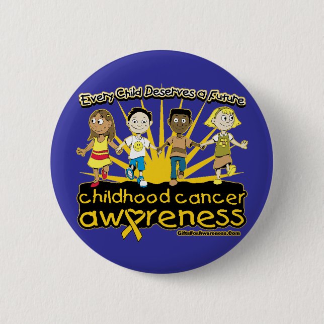 Every Child Deserves A Future Childhood Cancer Pinback Button (Front)