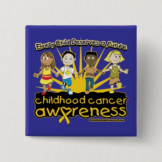 Every Child Deserves A Future Childhood Cancer Pinback Button (Front)
