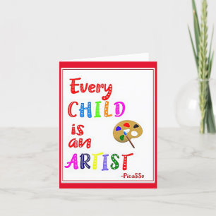 Every Child is an Artist, Teacher Card