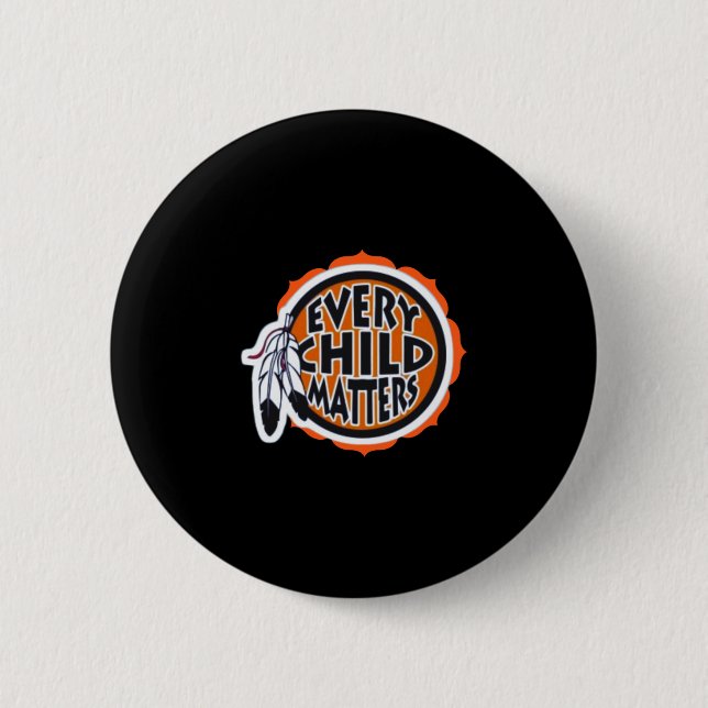 Every Child S _ Orange Day Sticker  Button (Front)