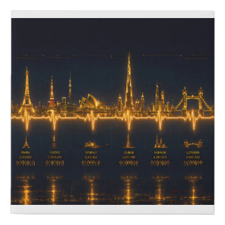 Every City Has a Heartbeat Faux Canvas Print