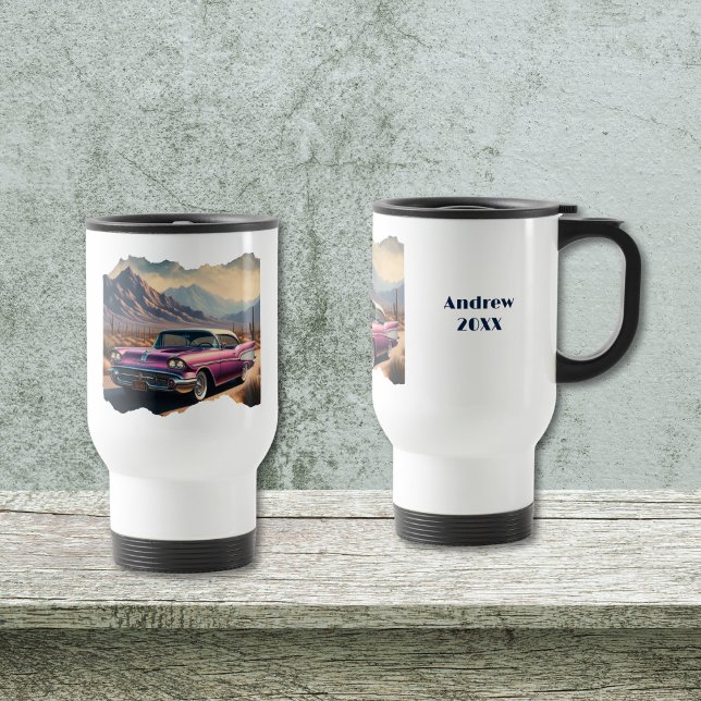 Every Classic Tells a Story Travel Mug (Customizable; with/without personalization.  
Personalize, Edit Using Design Tool.
)