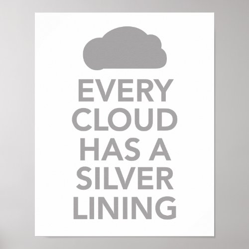 Every Cloud has a silver lining Poster