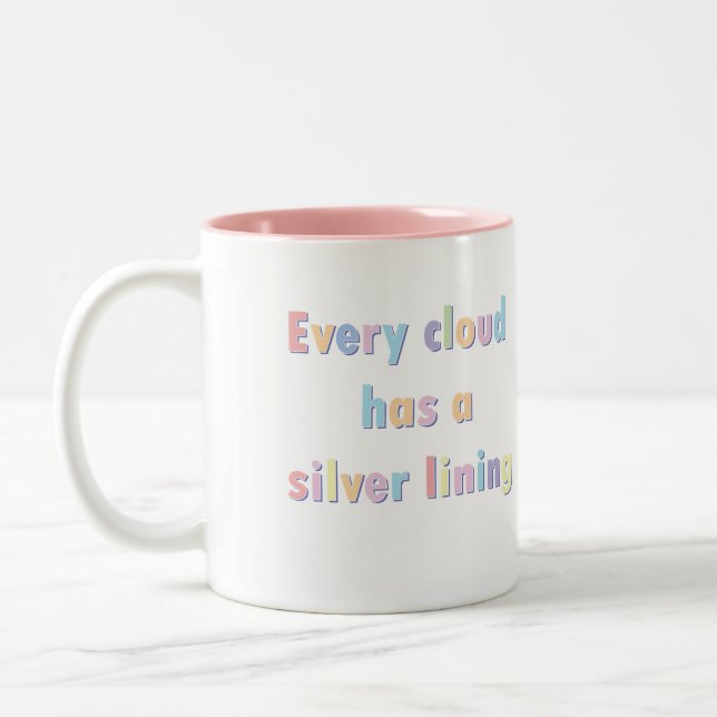 Every cloud has a silver lining Two-Tone coffee mug (Left)