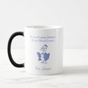Every Comma Matters Every Word Counts Design Color Morph Mug