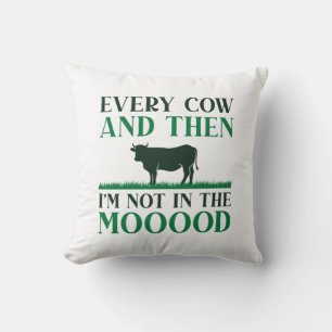 Every Cow And Then Throw Pillow