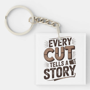 Every Cut Tells a Story – Rustic Woodworking Keychain