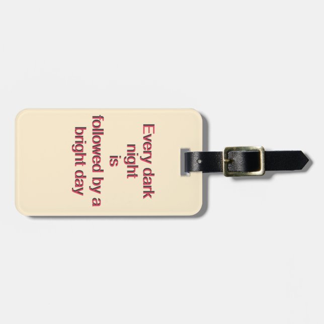 Every Dark Night Luggage Tag (Front Horizontal)