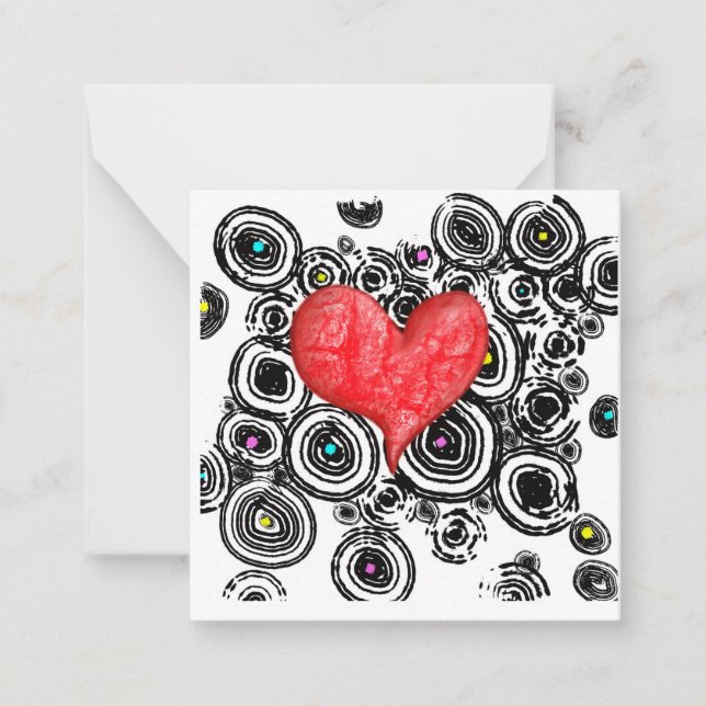 Every date note card with a heart (Front)