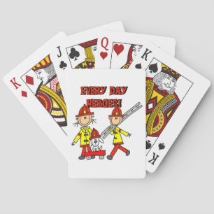 Every Day Heroes Firefighters T-shirts and Gifts Poker Cards