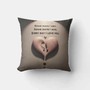 "Every Day I Love You" 3D Mom Keepsake: Personaliz Throw Pillow