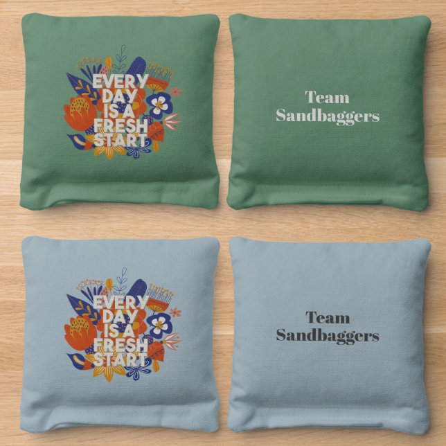 Every Day is a Fresh Cornhole Bags (Wood)