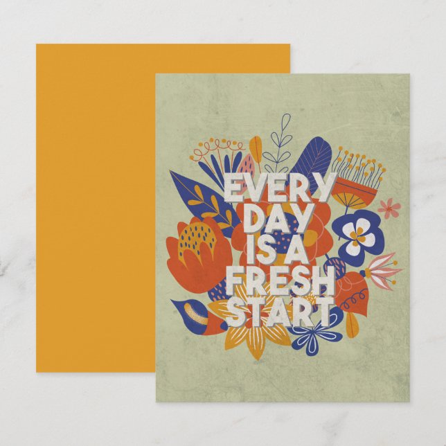 Every Day is a Fresh Start Note Card (Front/Back)