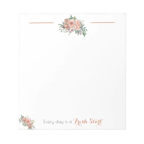 Every Day is a Fresh Start Positivity Quote Notepad