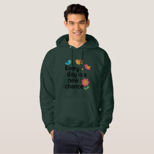 Every Day Is a New Chance – Colorful Birds Hoodie
