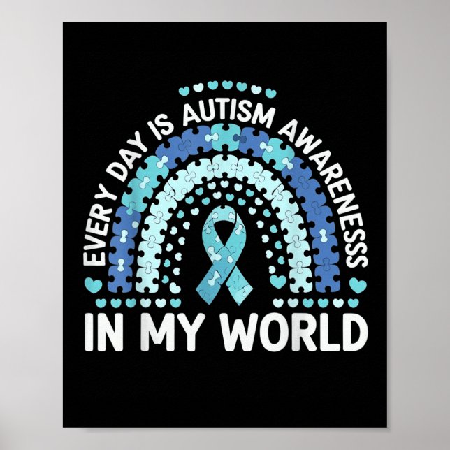 Every Day Is Autism Awareness In My World  Poster (Front)