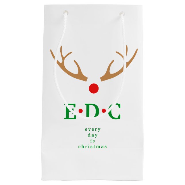 Every Day is Christmas Small Gift Bag (Front)