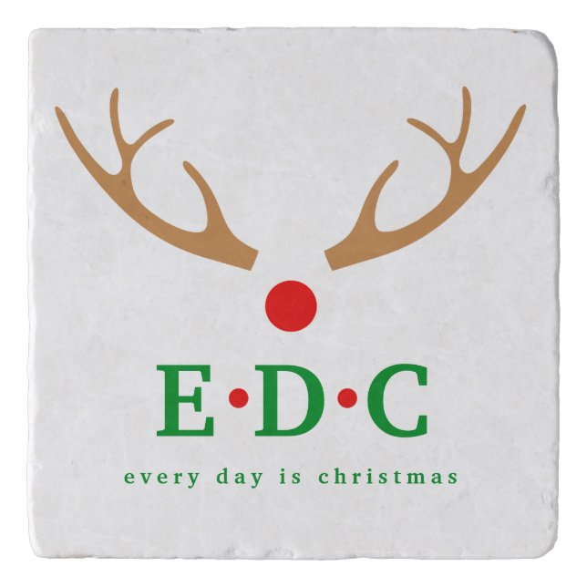 Every Day is Christmas Stone Trivet (Front)