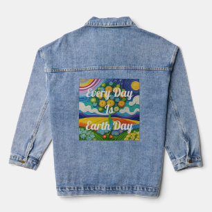 Every Day Is Earth Day AI Art Denim Jacket