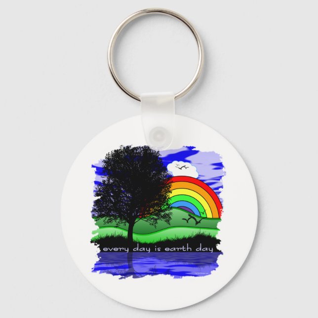 Every Day is Earth Day Keychain (Front)