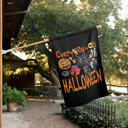 Every Day Is Halloween House Flag