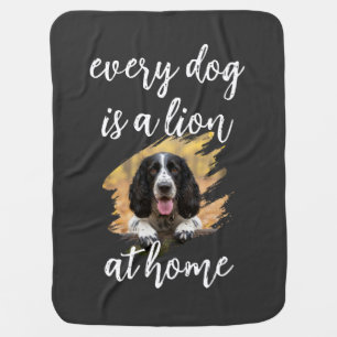 Every Dog Is a Lion at Home – Custom Dog Photo Baby Blanket