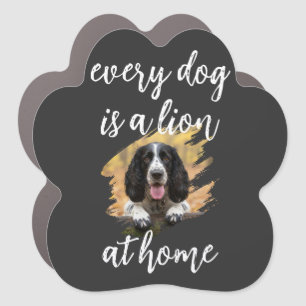 Every Dog Is a Lion at Home – Custom Dog Photo Car Magnet