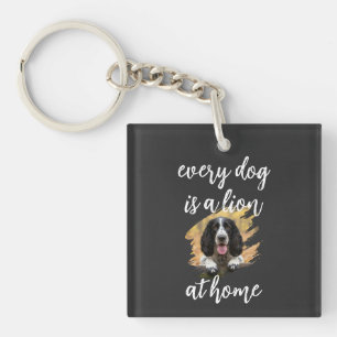 Every Dog Is a Lion at Home – Custom Dog Photo Keychain