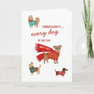 Every Dog is on the Nice List Holiday Card