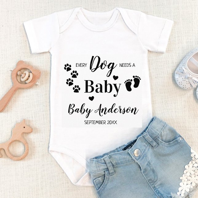 Every Dog Needs A Baby Pregnancy Announcement Baby Bodysuit (Creator Uploaded)