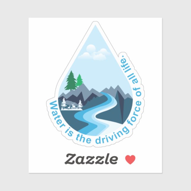Every Drop Counts or Protect Our Water Sticker (Sheet)