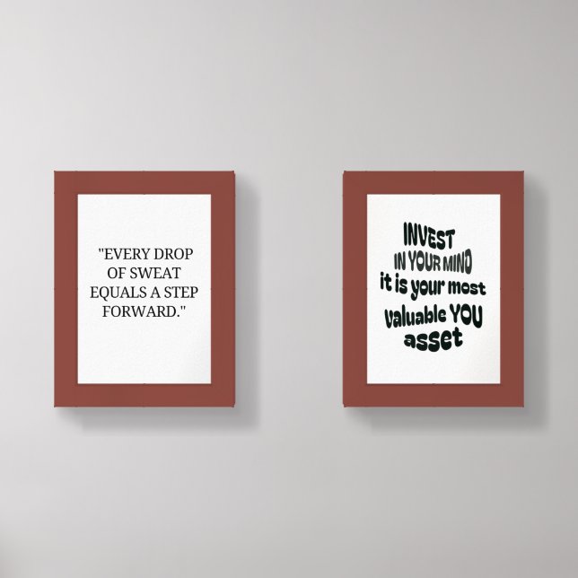 Every drop of sweat is a step forward wall art sets (Front)