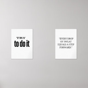 Every drop of sweat is a step forward wall art sets