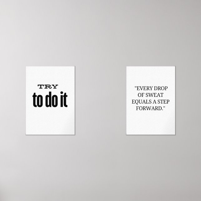 Every drop of sweat is a step forward wall art sets (Front)