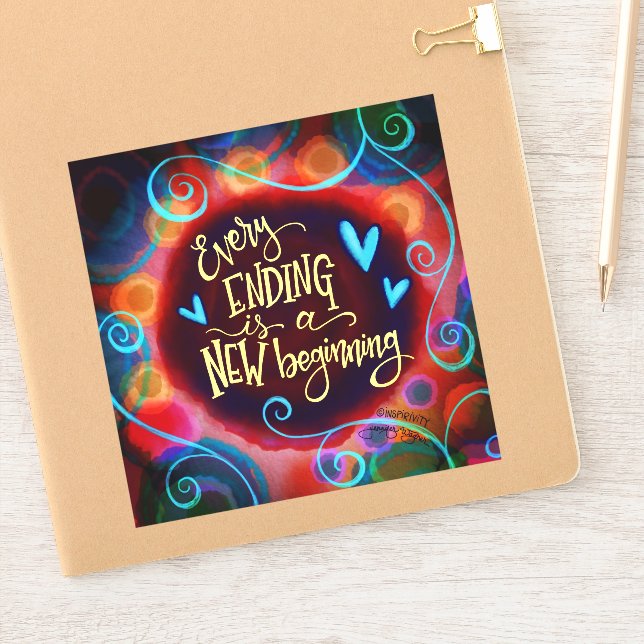 Every End is a New Beginning Inspirivity Trendy Sticker (Notebook)