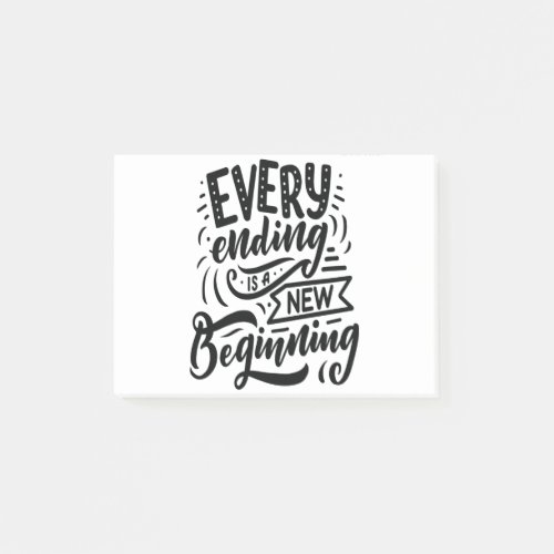 Every Ending Is A New Beginning Post_it Notes