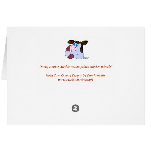 Every Evening Mother Nature Paints Another Miracle (Back Horizontal)