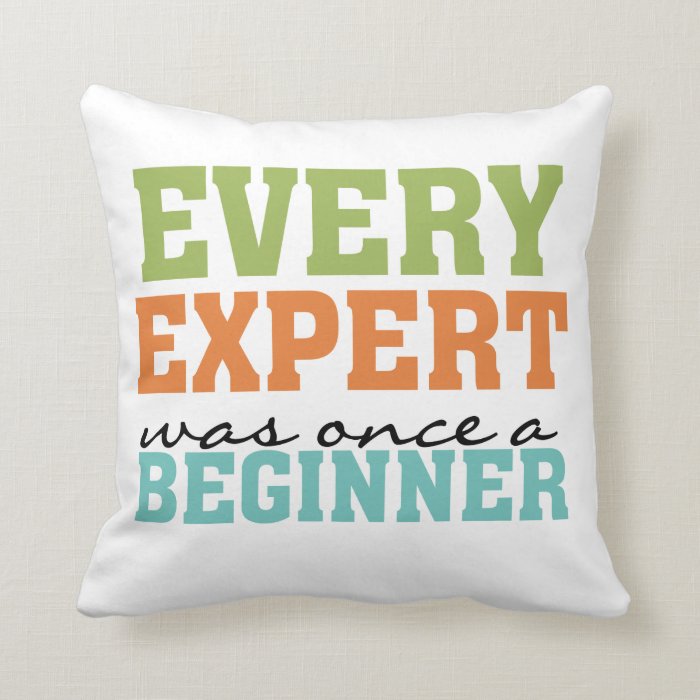 Every Expert Was Once a Beginner Pillows