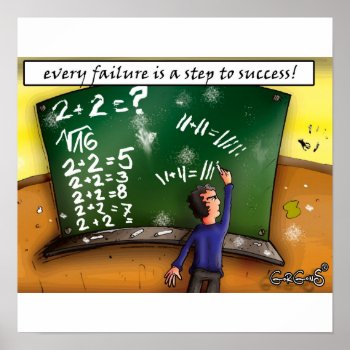 Every Failure Is A Step To Success Poster by motivationalcalendar at Zazzle