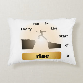 "Every Fall Is the Start of a Rise – Leap of Hope" Accent Pillow