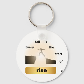 "Every Fall Is the Start of a Rise – Leap of Hope" Keychain