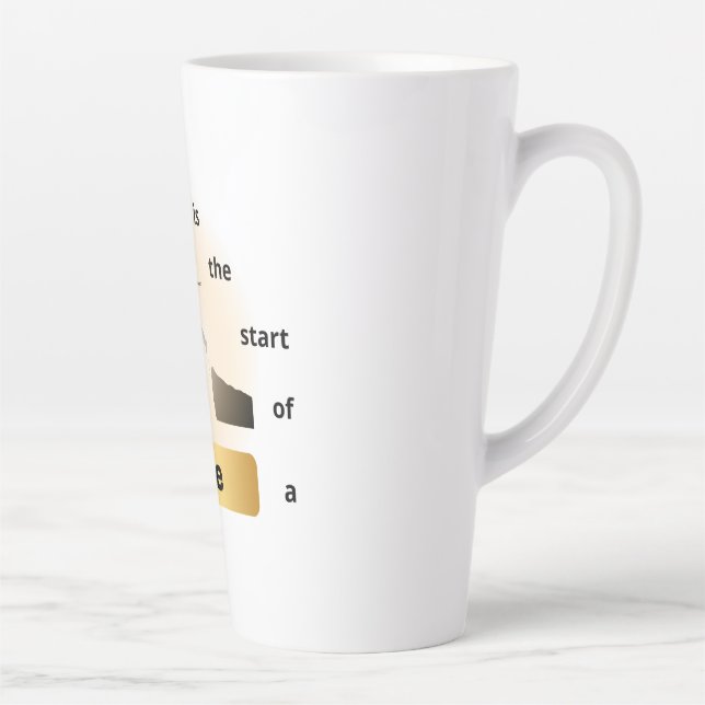 "Every Fall Is the Start of a Rise – Leap of Hope" Latte Mug (Right)