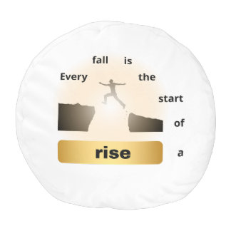 "Every Fall Is the Start of a Rise – Leap of Hope" Pouf