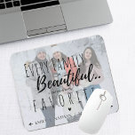 Every Family is Beautiful But Mine is My Favorite Mouse Pad<br><div class="desc">Every Family is Beautiful But Mine is My Favorite Mouse Pad . A perfect gift for yourself or for your loved ones this holiday season. Customize it by changing the photo and the names of the family members . For any further customization , feel free to contact me at mypaperlove2021@gmail.com...</div>
