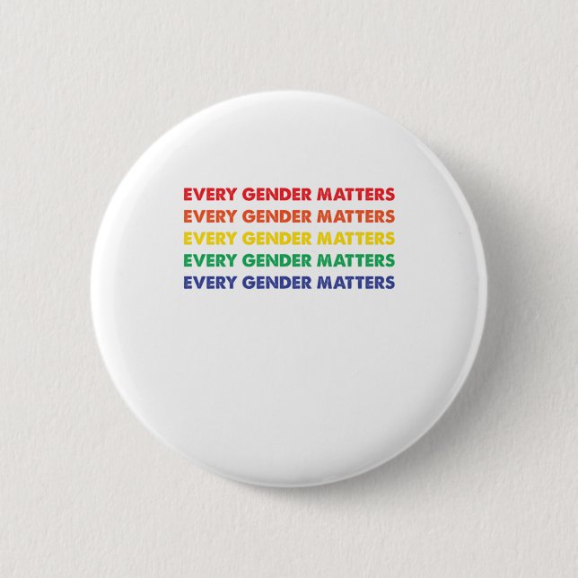Every Gender Equality Human Rights Social Justice  Button (Front)