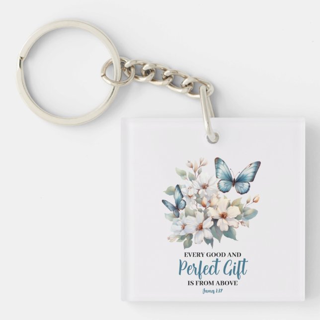 Every Good And Perfect Gift Christian Keychain (Front)