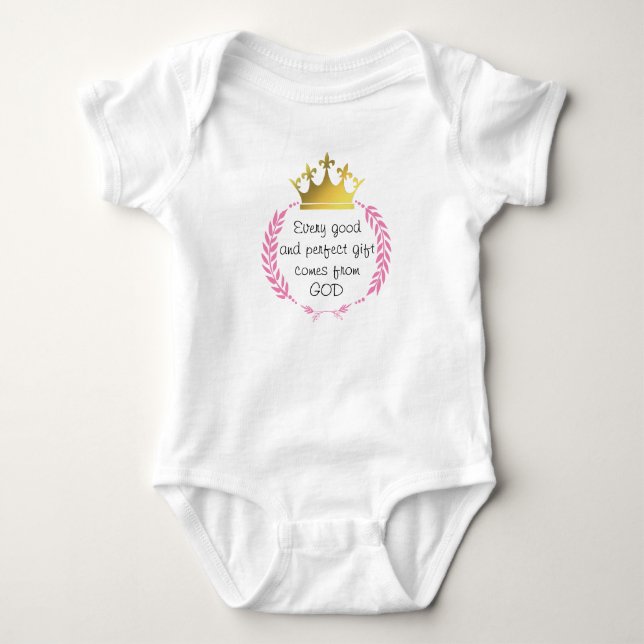 EVERY GOOD AND PERFECT GIFT FROM GOD | Baby Girl Bodysuit (Front)