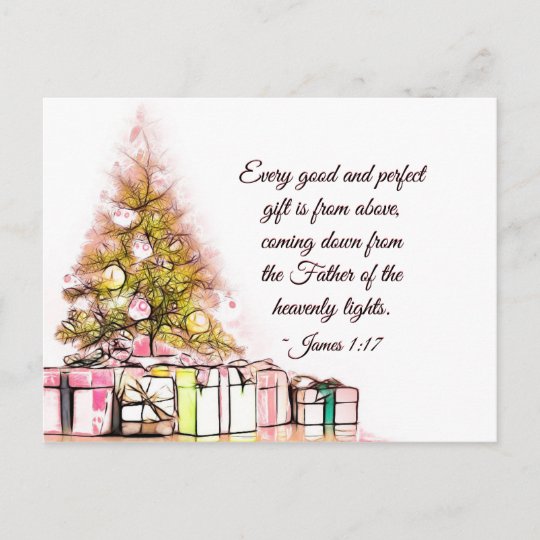 Every Good And Perfect Gift James 117 Christmas Holiday Postcard